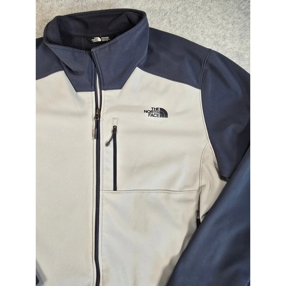 The North Face Apex Bionic 2 Jacket Mens XXL Grey Blue Gorpcore Softshell Fleece